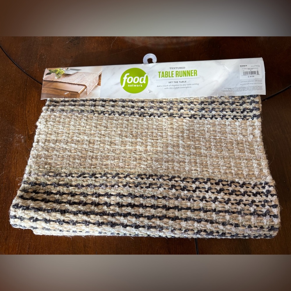 Food Network 13" x 72" Textured Table Runner New